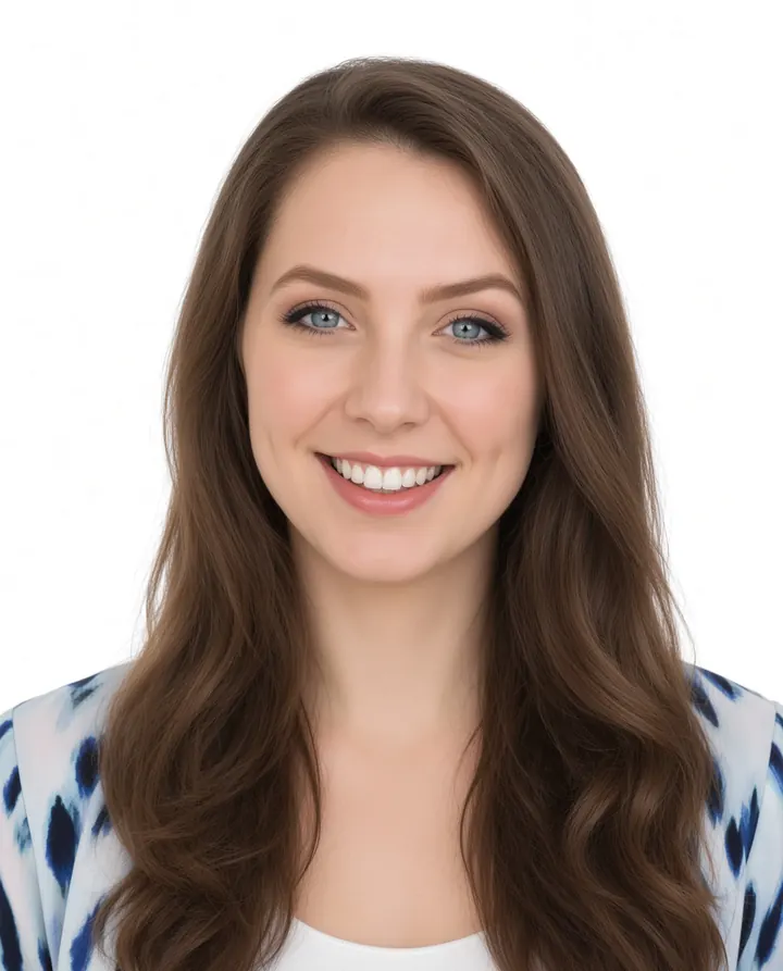Illustrative portrait for the fictional Sophie Hartley profile